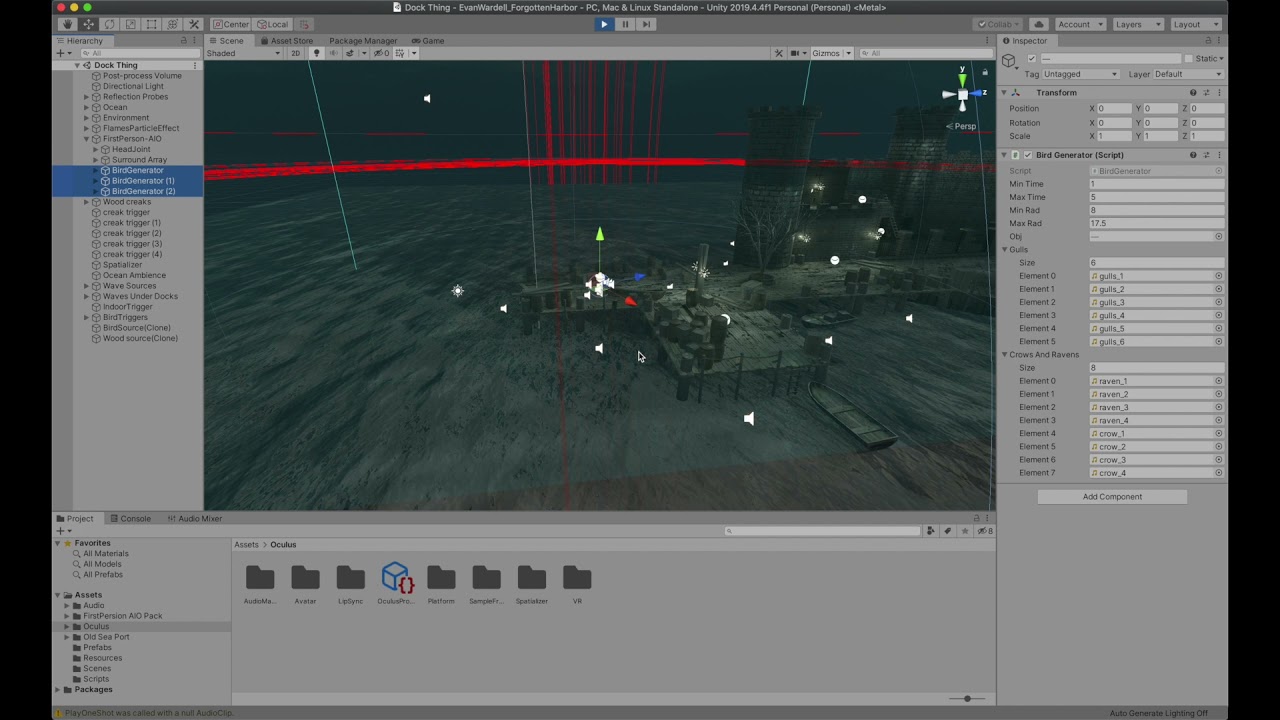 Ambient Sound Design Techniques Showcase (Unity & C# Scripts)