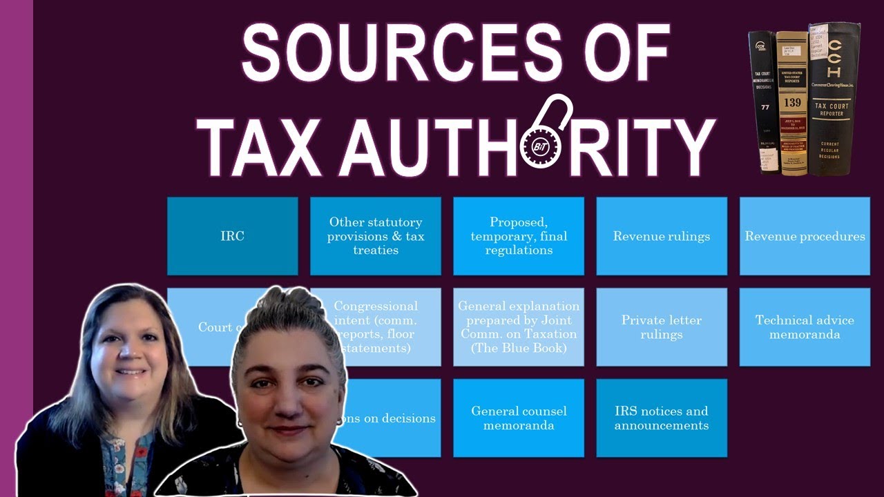 Sources of Tax Authority
