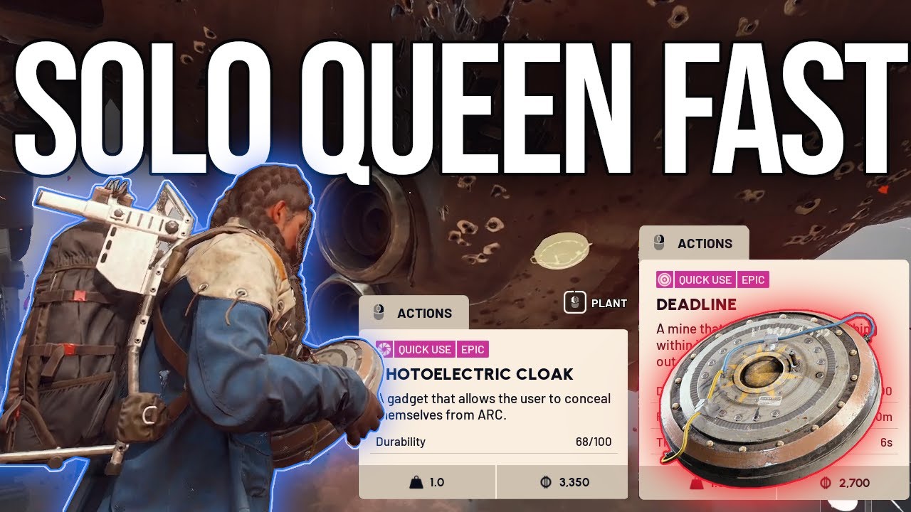 How To Solo The Queen Fast and Easy with Deadlines - Arc Raiders Guide