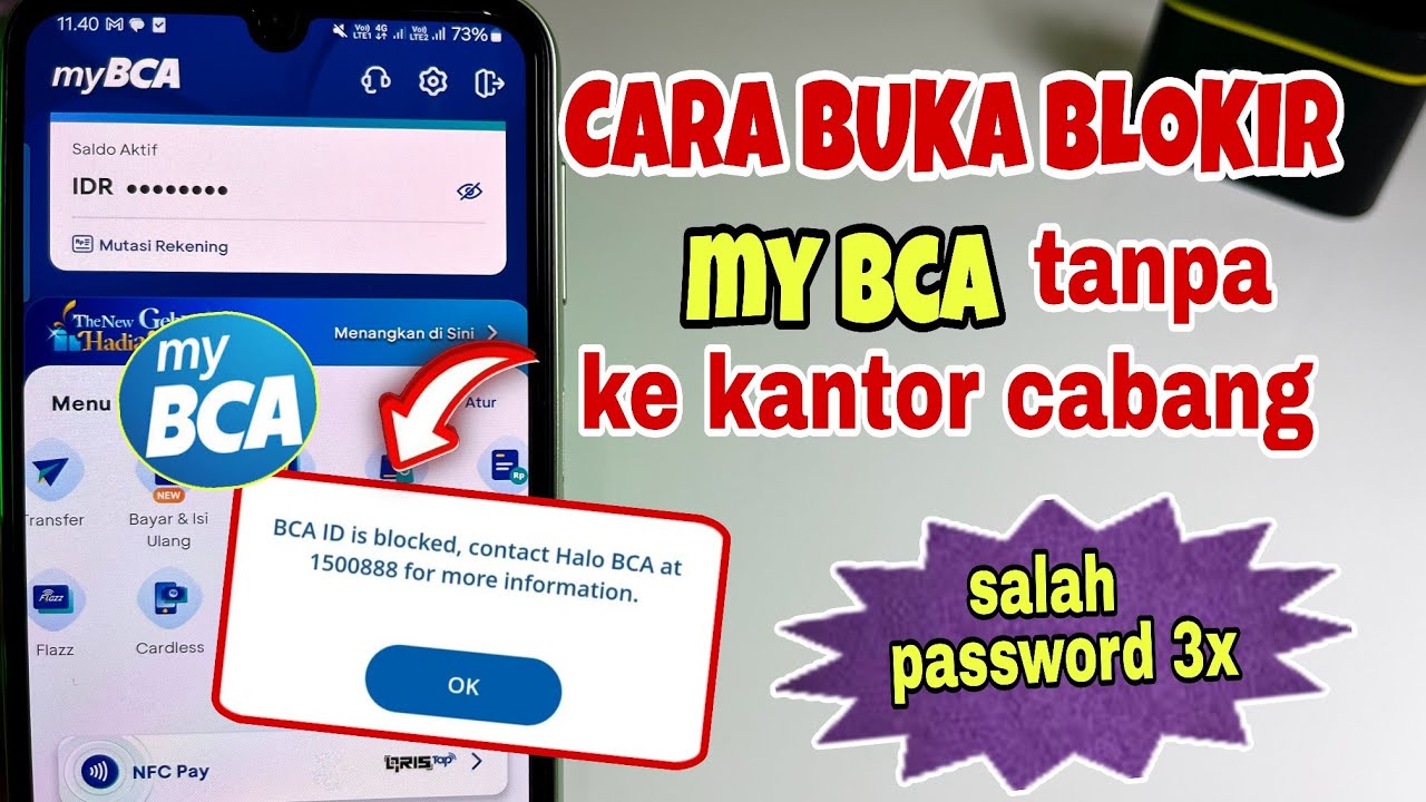Cara Mengatasi BCA ID Terblokir Karena Lupa Pasword - Cara Reset Pasword My BCA Tanpa Ke bank
