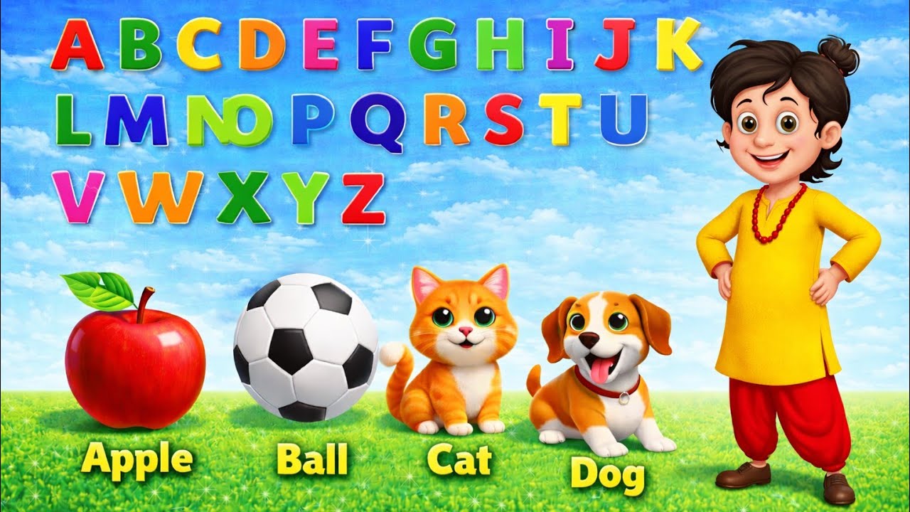 ABC Song for Kids 🎵 | A is for Apple, B is for Ball