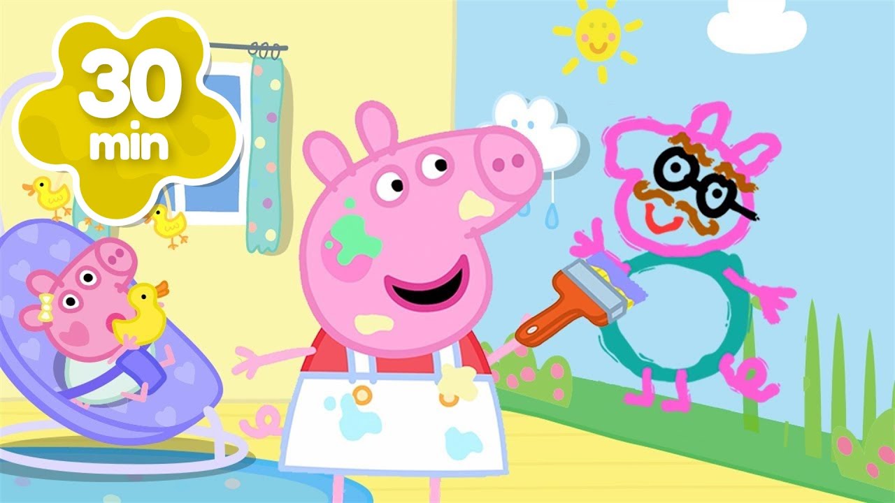 Peppa Decora o Quarto da Evie 🎨 Diversão Criativa 🖼️ | 30 minutos | Peppa Pig em Português Brasil