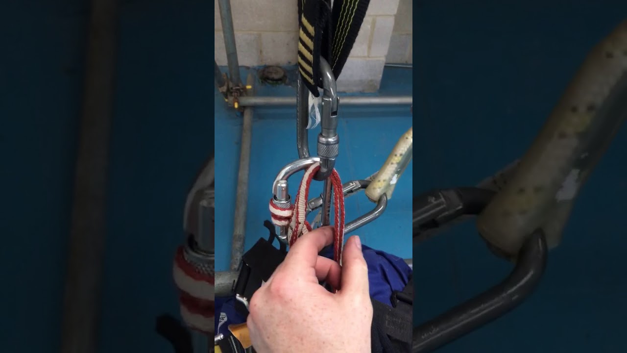 Rope access level 3- rescue from short link connection.