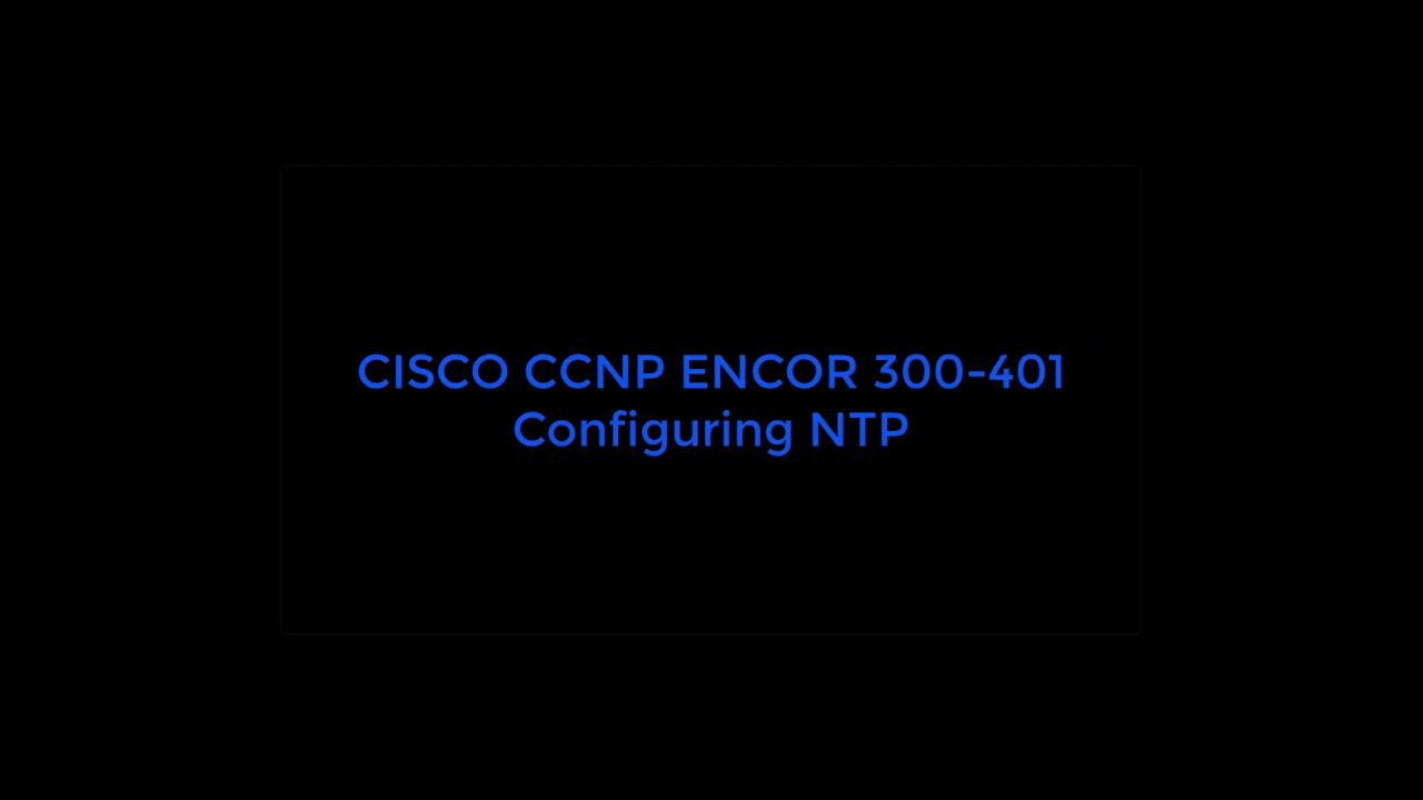 Configuring NTP  Master