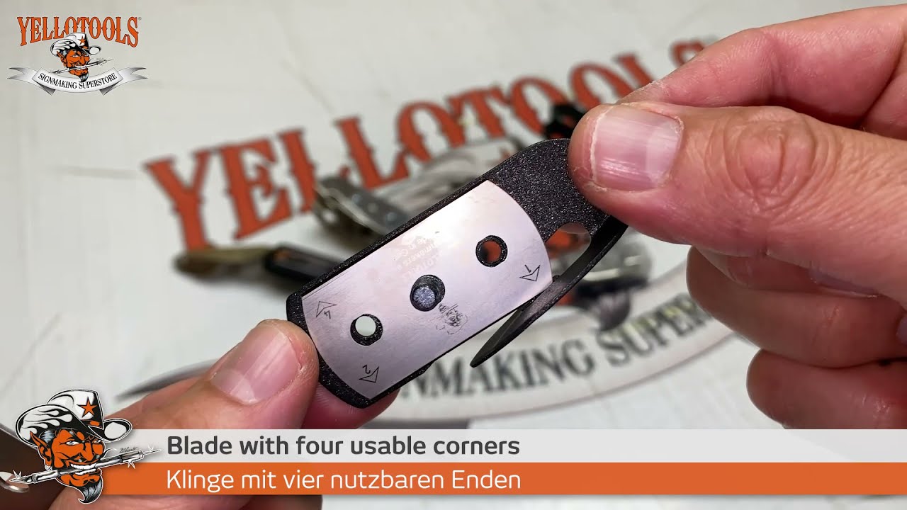 Yellotools BodyGuardKnife Varianten - Folien schneiden mit Spezialmesser | Werbetechnik Werkzeug