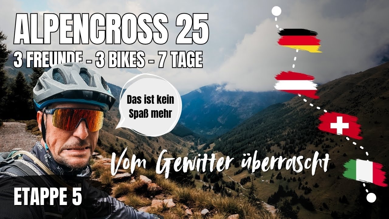 3 Freunde, 3 Bike, 4 Länder - Alpencross 2025 - Etappe 5: Vom Gewitter überrascht 😳 #transalp