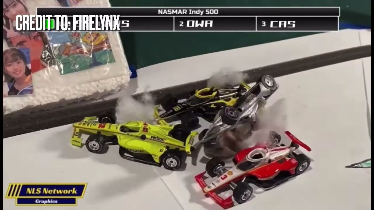 Indycar stop-motion crashes