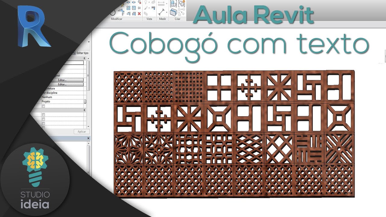 Revit | Como fazer cobogós com texto 3D (PAREDES)