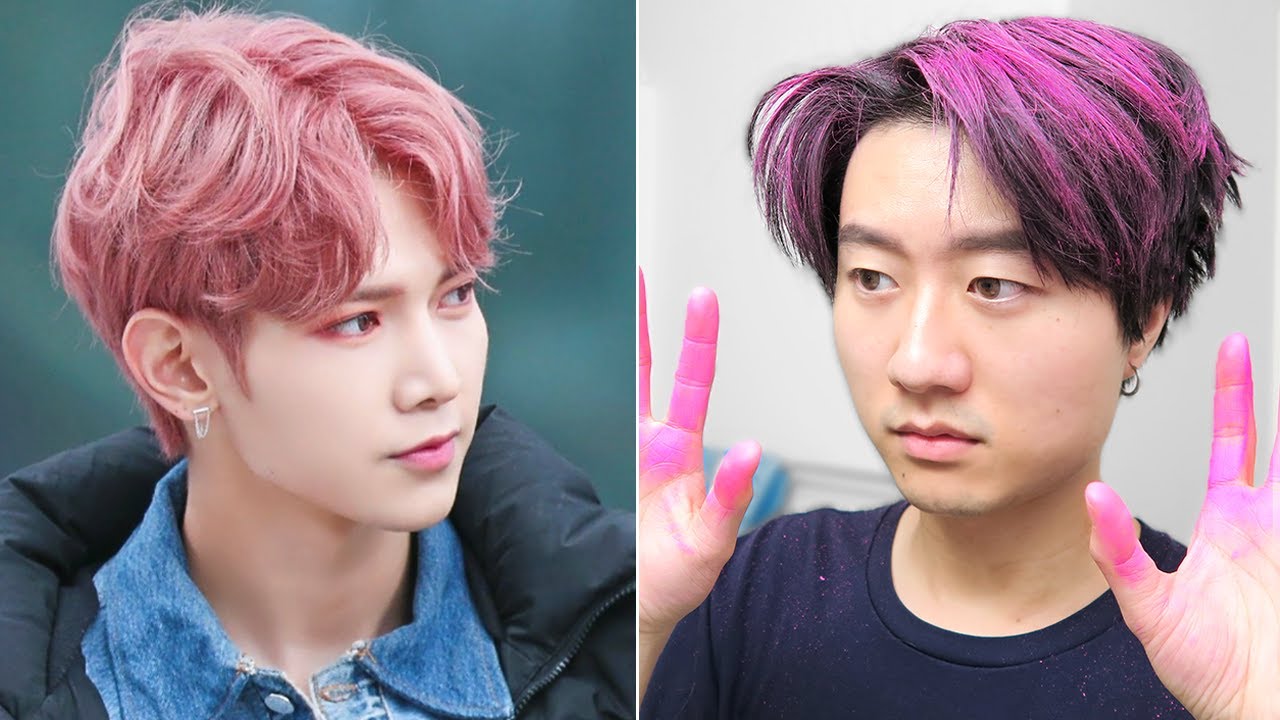 I dyed my hair pink cause I saw kpop idols with cute hair *mainly ateez*