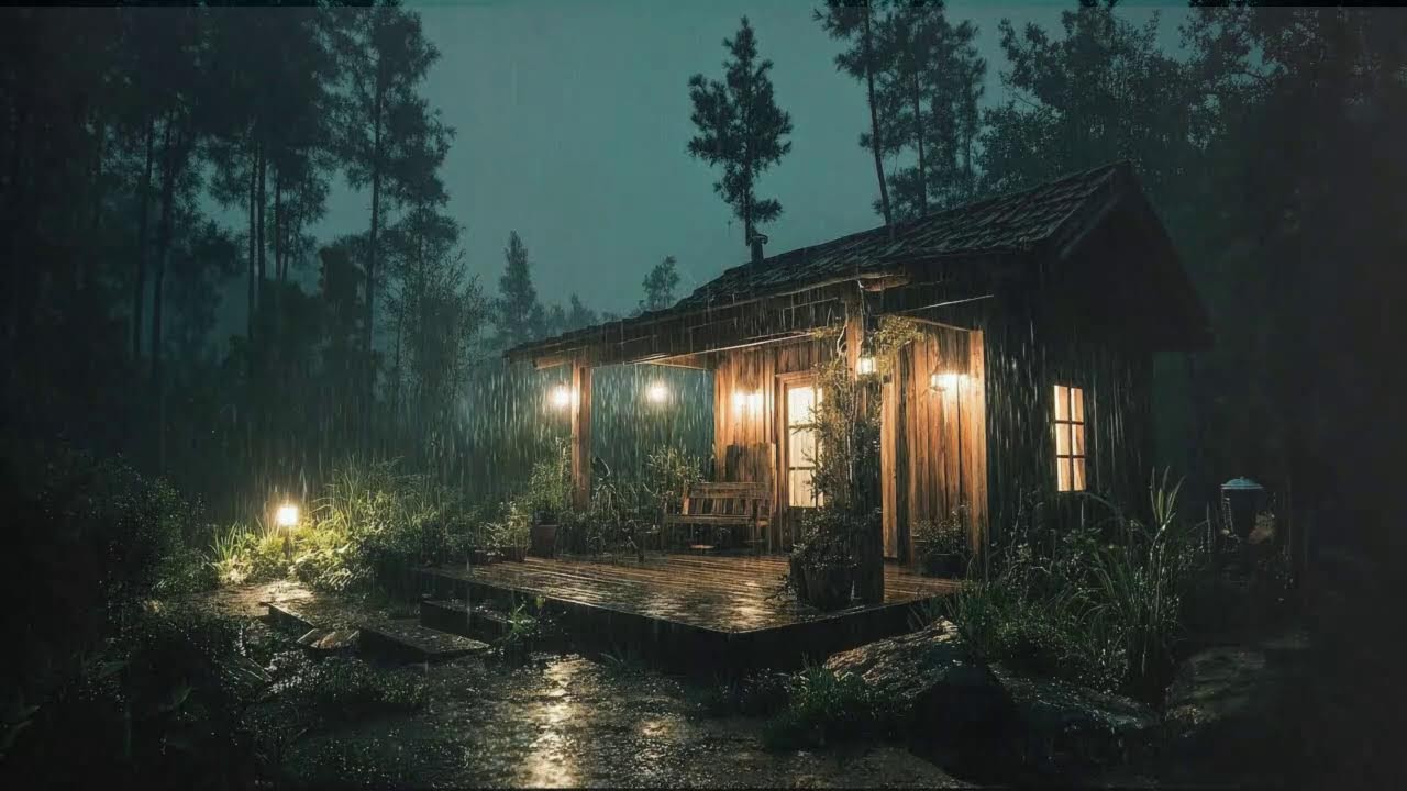 Rain and Thunder Sounds for Sleep - Instant Deep Sleep Tonight | Dark Screen Sleep Aid | Anxiety Rel