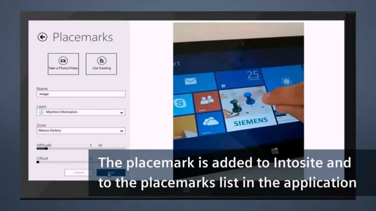 Intosite mobile application for Windows 8.1