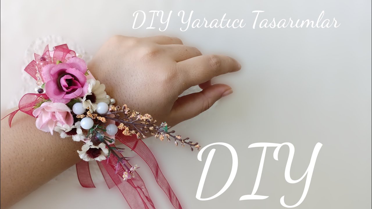 Nedime bileklik nasıl yapılır/Wedding Wrist corsage/How to make acorsage#dügün#taç#süs #diy#tutorial