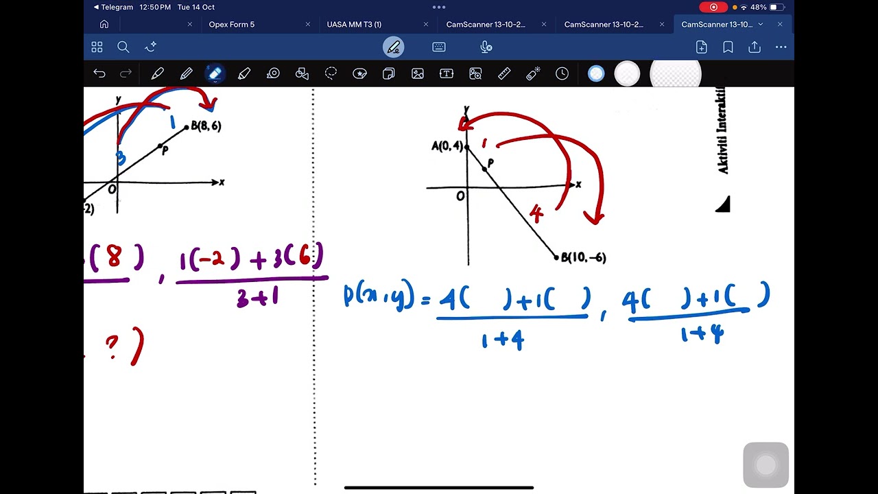 Geometri koordinat part 1 ( pembahagi tembereng)