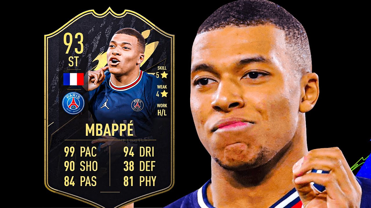 WHAT A CARD ! 93 TOTW KYLIAN MBAPPE PLAYER REVIEW ! FIFA 22 ULTIMATE TEAM