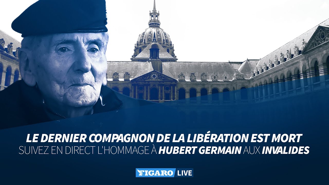 🔴Hommage national aux Invalides à Hubert Germain, dernier compagnon de la Libération