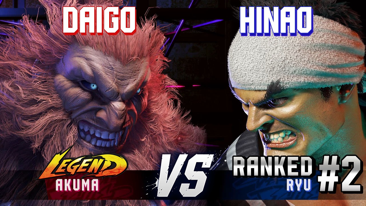 SF6 ▰ DAIGO (Akuma) vs HINAO (#2 Ranked Ryu) ▰ High Level Gameplay