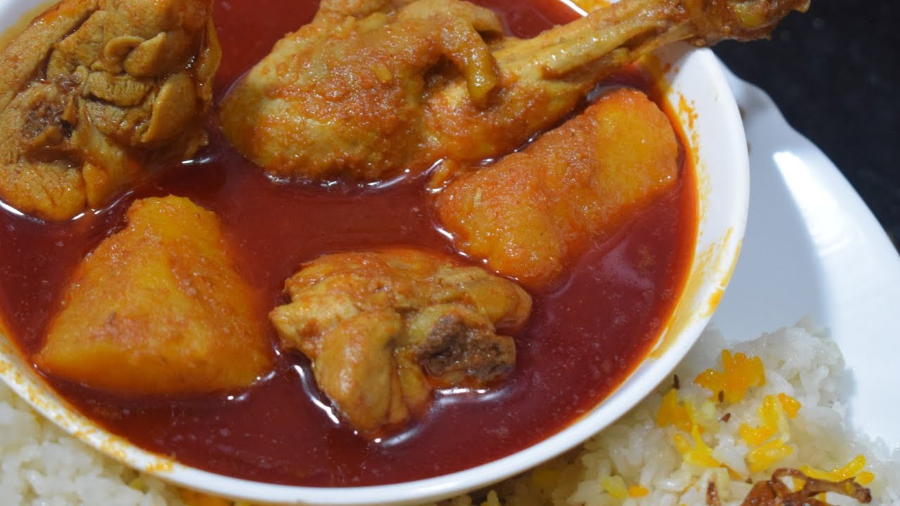 कोलकाता का मन पसंद, चिकन आलू  पतला शोरबा और मजेदार सा पुलाव | Kolkata style chicken aur pulao recipe