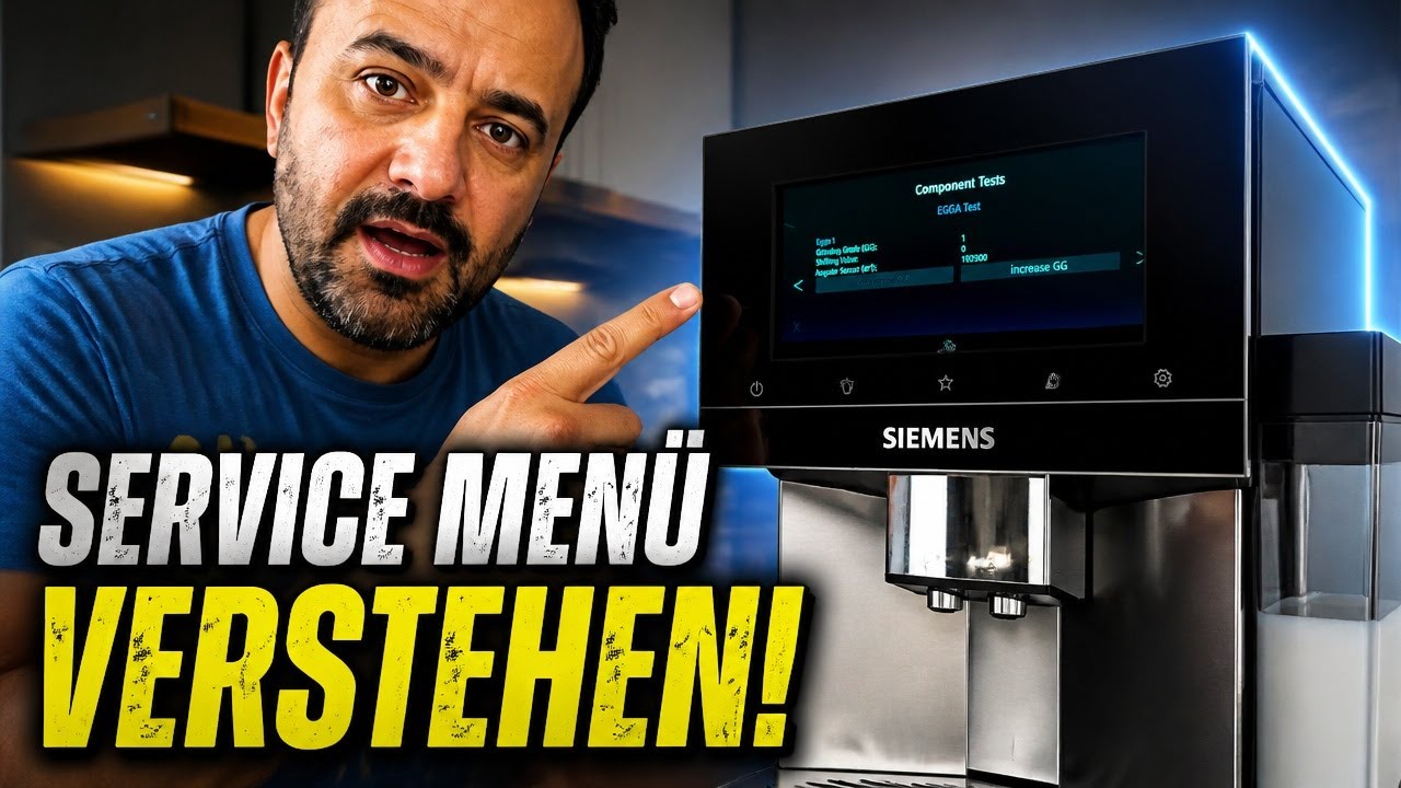 Siemens EQ900 Service Menü Erklät Komponeneten Sensor Test, EGGA rsset Einstellen Kalibreiren