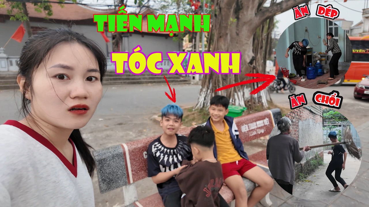 Tiến Mạnh Đổi Tóc Màu Xanh Boy Phố Và Cái Kết Suýt Bị Ra Khỏi Nhà