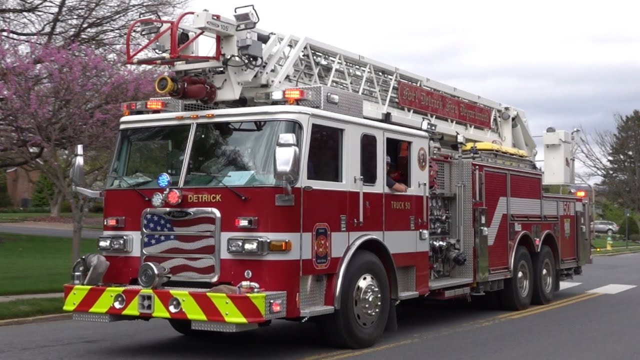 Fort Detrick Fire Department Truck 50 Responding 4/11/24 (2)