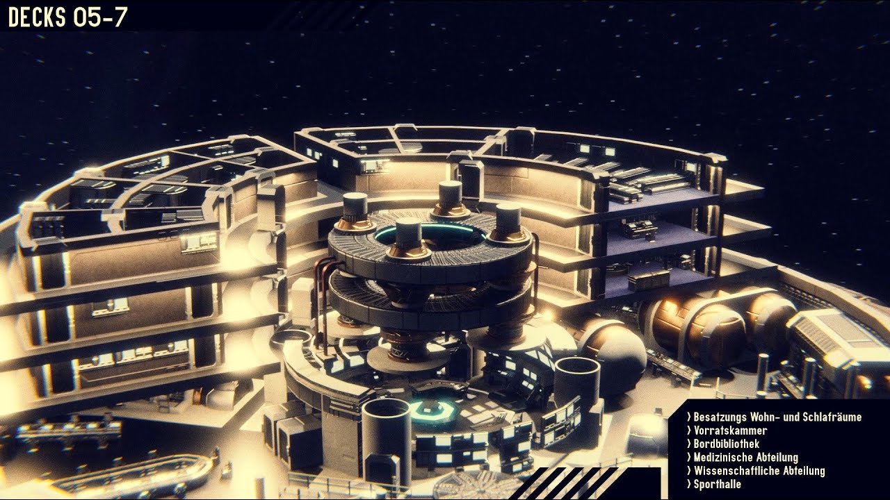 60M Korvette spaceship cutaway - Perry Rhodan Animation