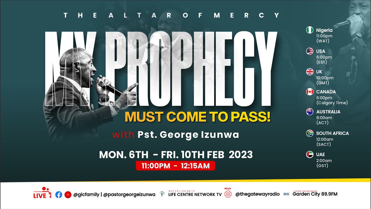 My Prophecy, Must Come To Pass...!
