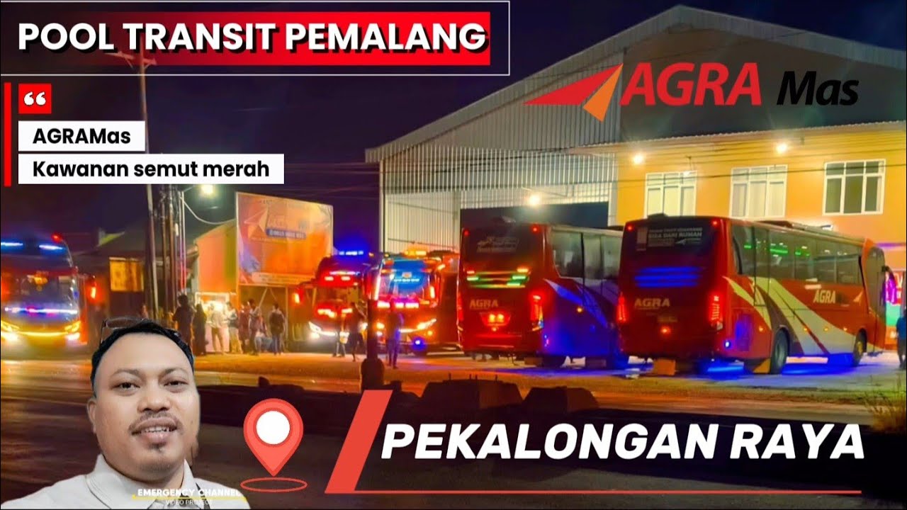 Bus AgraMas Line Jakarta - Pekalongan Transit di Pool Garasi Pemalang