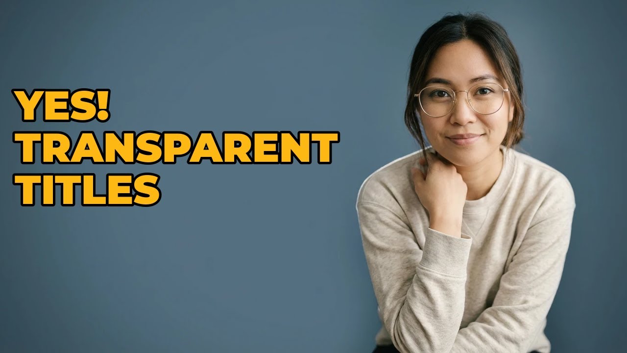 Can You Make Title Card Background Transparent In Premiere Pro?