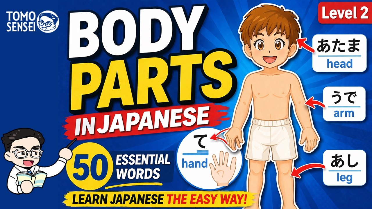 BODY PARTS in JAPANESE - Advanced Level - Vocabulary and Quiz 【体の部分の名前】