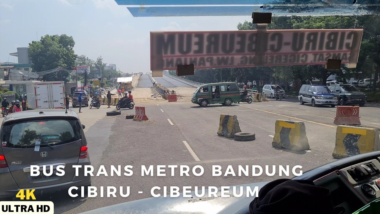 Around City In Bus Trans Metro Bandung Koridor 1 : Full Trip Cibiru - Cibeureum [4K]
