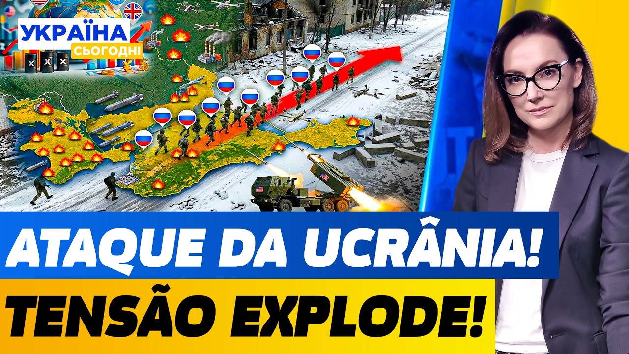 Ataques da Ucrânia atingem Crimeia e território russo... drones explodem fábricas, tensão dispara