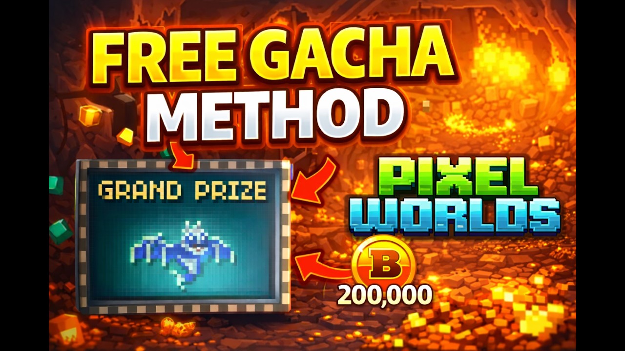 FREE GACHA METHOD | EASY 200K BYTE COIN | Pixel Worlds