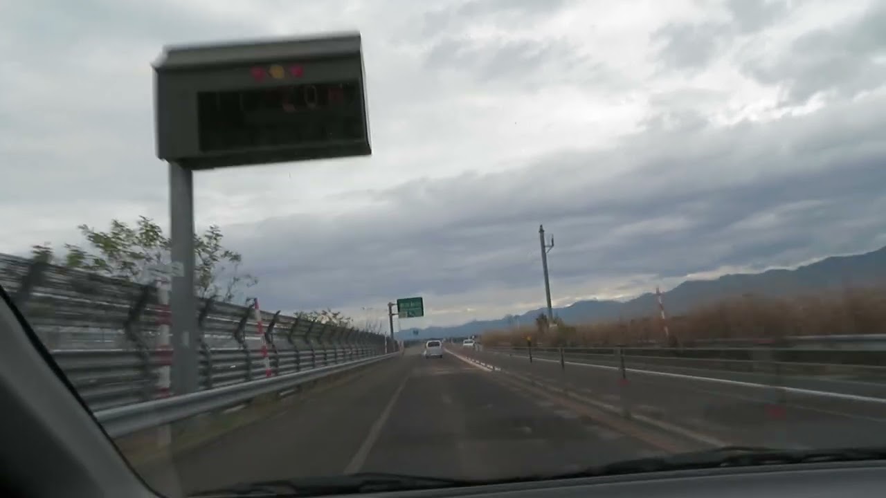 【新庄・最上郡の車窓　４３】東北中央道　升形川橋付近〜新庄鮭川インター　泉田道路開通２日前