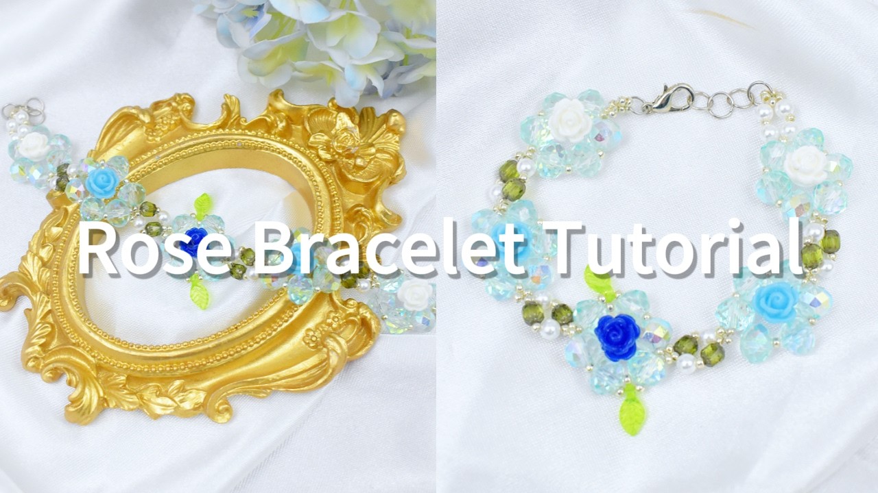DIY Rose Acrylic Bead Bracelet Tutorial 🌹 | Stunning Handmade Jewelry You Can Create!#braceletmaking