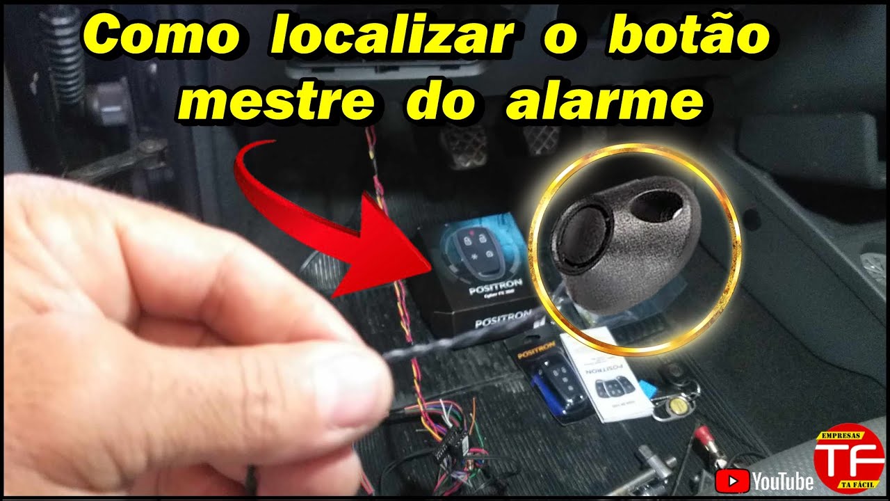 Como localizar o botão da chave master do alarme
