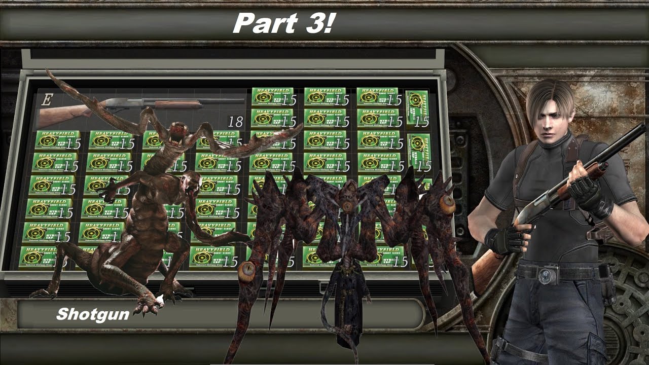 RE4 Resident evil 4 only shotgun (No damage) part 3