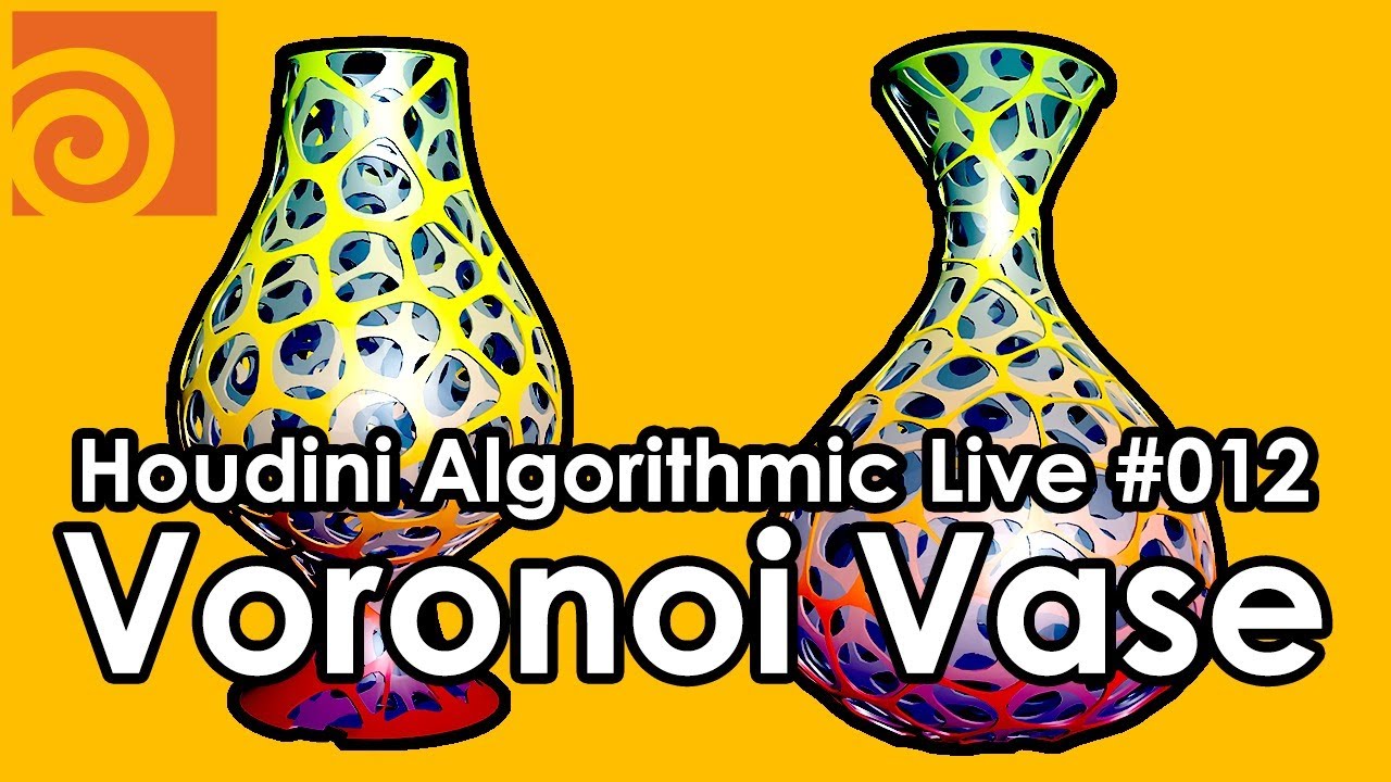 Houdini Algorithmic Live #012 - Voronoi Vase (English / 英語)
