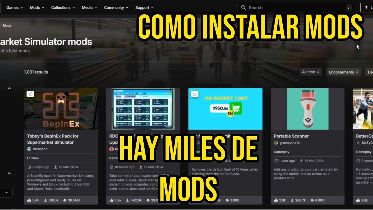 ¡INSTALA MODS en Supermarket Simulator, Añade licencias, funciones nuevas y más! - Tutorial