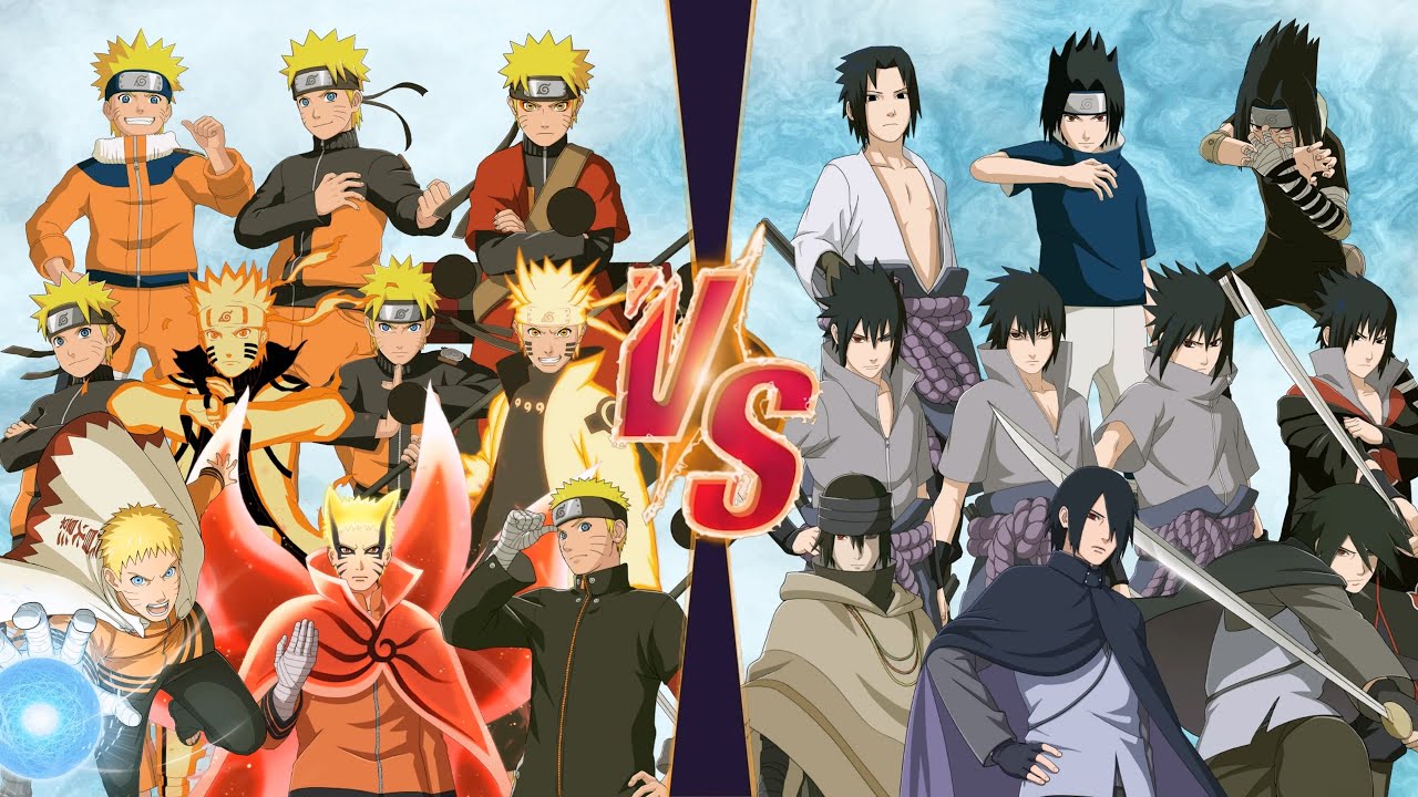 The 4nd one ALL Naruto Uzumaki VS ALL Sasuke Uchiha Marathon battle NARUTO X BORUTO Ninja STORM GAME