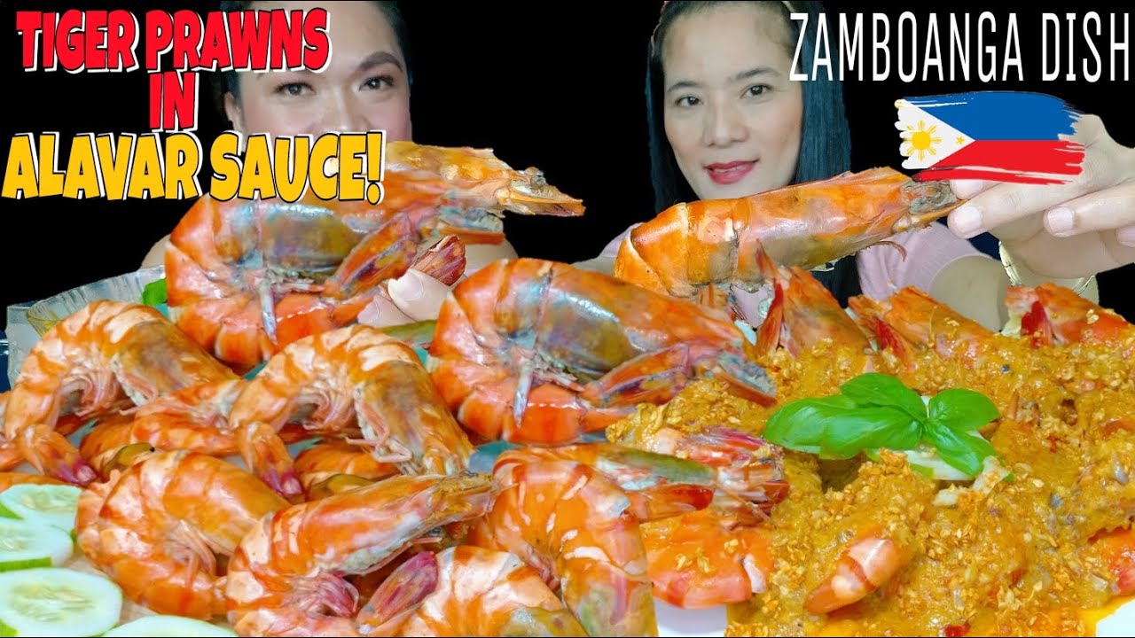 TIGER PRAWNS IN ALAVAR SAUCE MUKBANG | SPONSORED BY @NATSU | MUKBANG PHILIPPINES