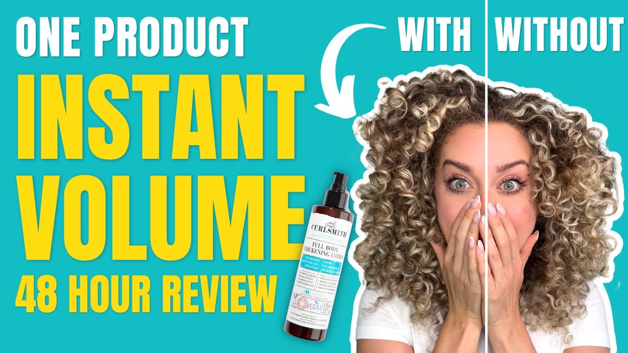 I DID A 48-HR CURL VOLUME TEST AND...I'M SHOOK (Curlsmith Thickening Lotion Review)