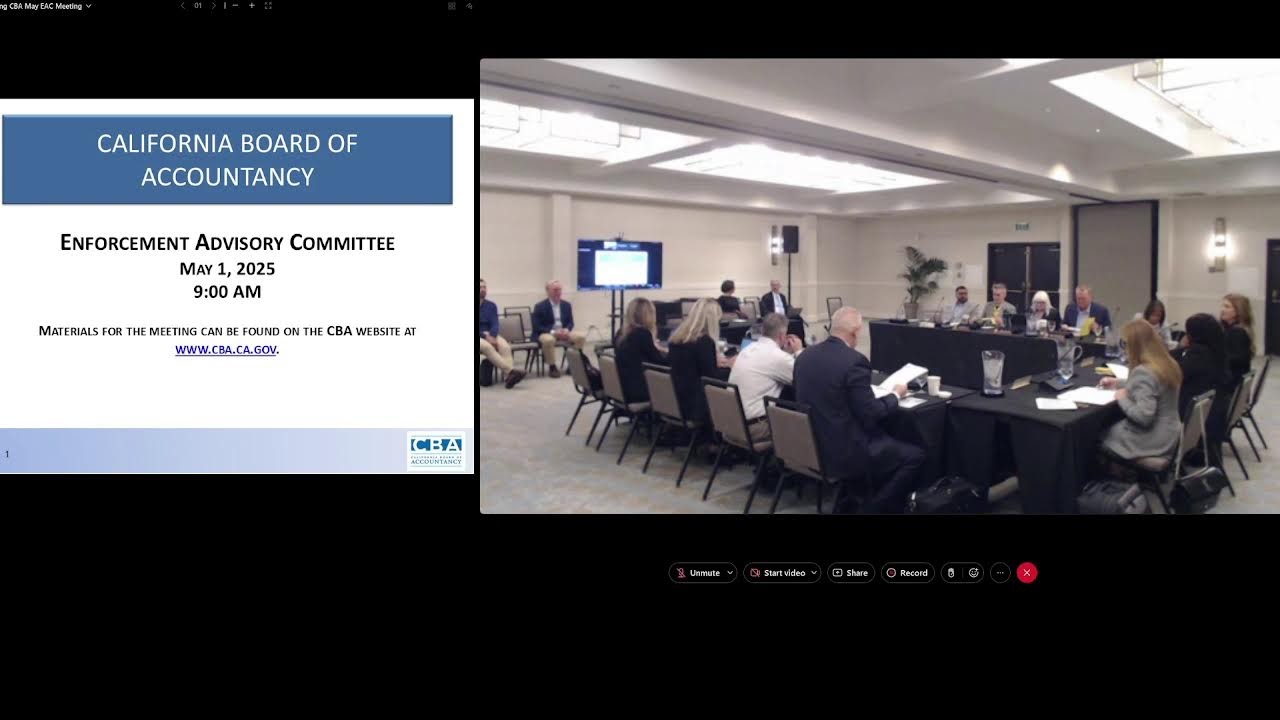 EAC Meeting, May 1, 2025