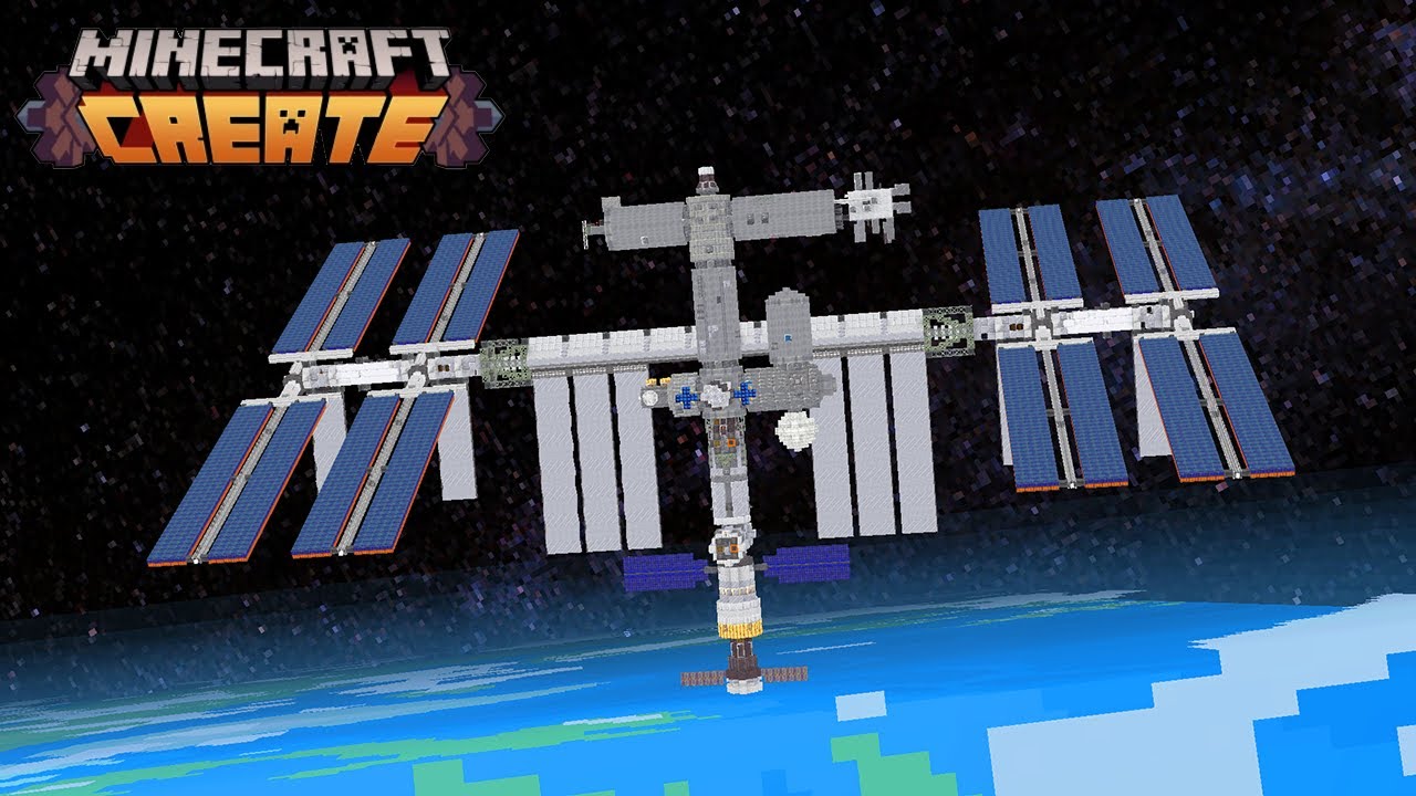 Я построил рабочую космическую станцию ​​с помощью Create Mod