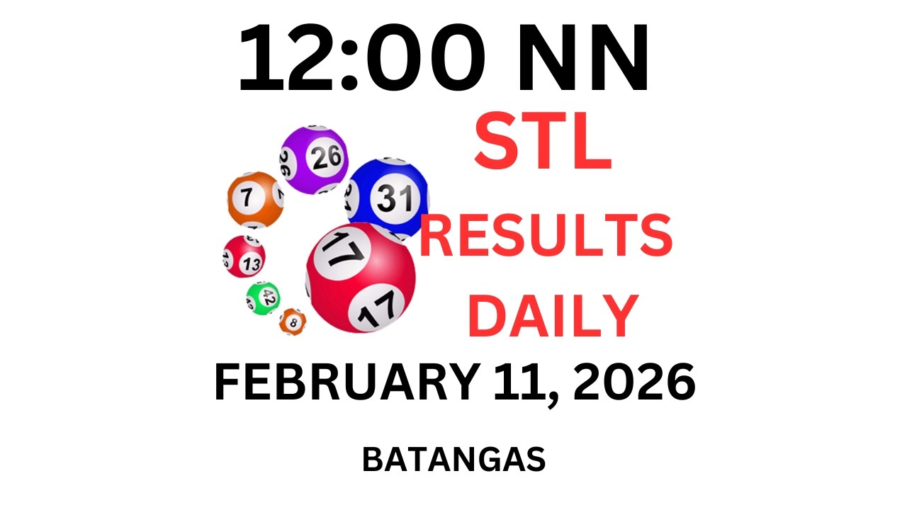 STL BATANGAS  12:00 PM LIVE DRAW FEBRUARY 11, 2026