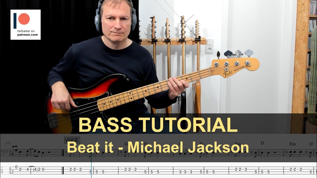 Beat It - Michael Jackson | Bass Tutorial (Sheet + TABs)