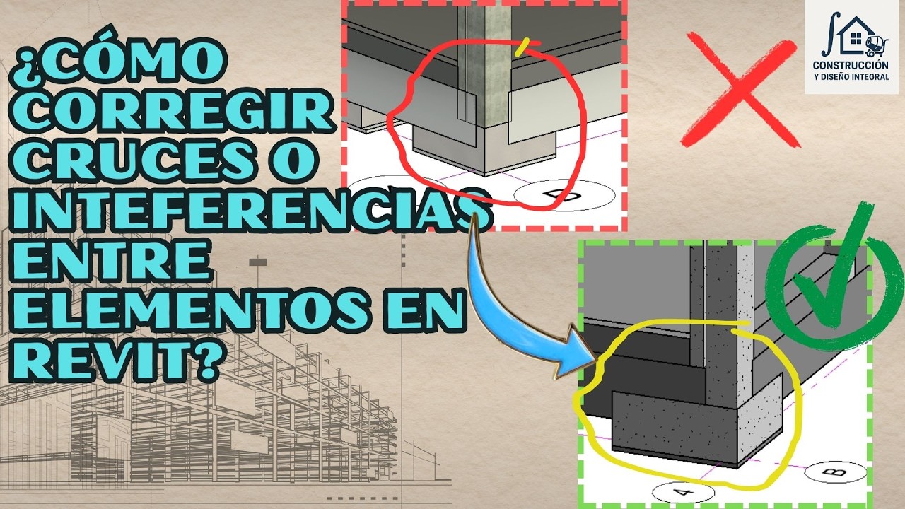 ¿Cómo corregir cruces o interferencias de elementos modelados en Revit  paso a paso?