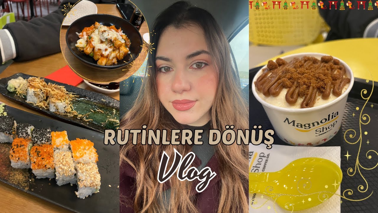 RUTİNLERE DÖNÜŞ | VLOG | beraber temizlik yapalım, sevgilimle date🍱