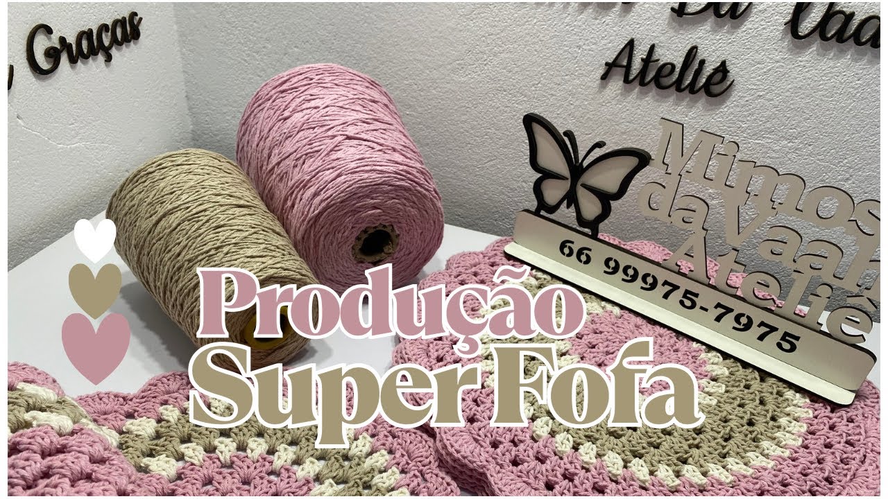 🦋 KIT MESA POSTA Tradicional 🩷 LINDO E FOFO ☺️🥰 #sousplat #mesaposta #croche Loren Crochê