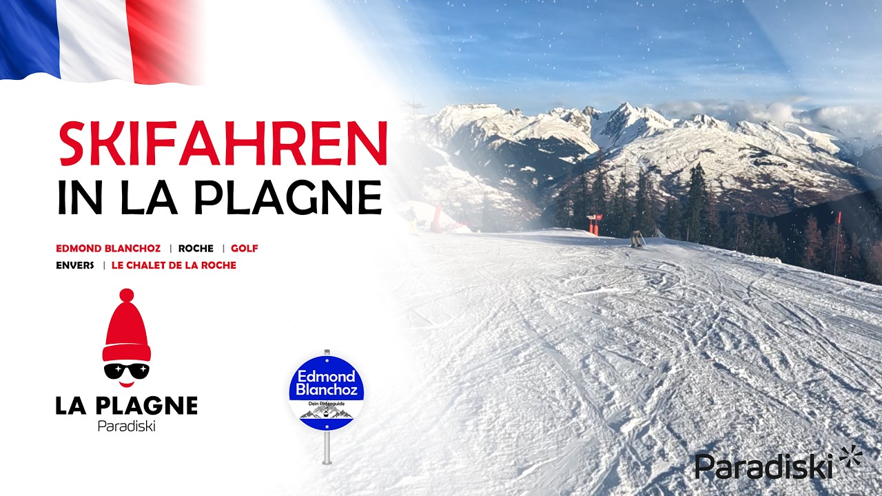La Plagne (Paradiski) - Piste Edmond Blanchoz (blau) - Plagne Aime 2000