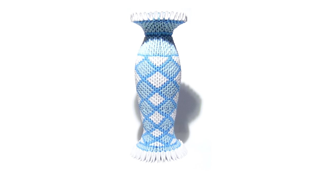 How To Make A 3D Origami Diamond Vase